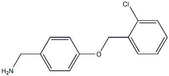 {4-[(2-chlorophenyl)methoxy]phenyl}methanamine Struktur