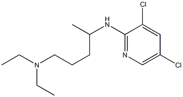 {4-[(3,5-dichloropyridin-2-yl)amino]pentyl}diethylamine Struktur