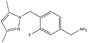 {4-[(3,5-dimethyl-1H-pyrazol-1-yl)methyl]-3-fluorophenyl}methanamine Struktur