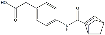 {4-[(bicyclo[2.2.1]hept-5-en-2-ylcarbonyl)amino]phenyl}acetic acid Struktur