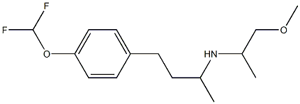 {4-[4-(difluoromethoxy)phenyl]butan-2-yl}(1-methoxypropan-2-yl)amine Struktur