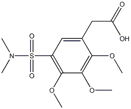 {5-[(dimethylamino)sulfonyl]-2,3,4-trimethoxyphenyl}acetic acid Struktur