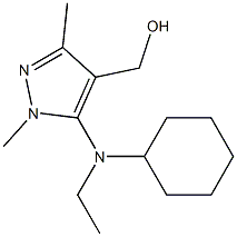 {5-[cyclohexyl(ethyl)amino]-1,3-dimethyl-1H-pyrazol-4-yl}methanol Struktur