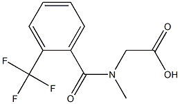 {methyl[2-(trifluoromethyl)benzoyl]amino}acetic acid Struktur