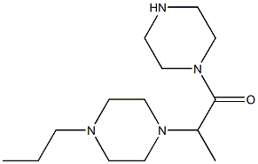 1-(1-methyl-2-oxo-2-piperazin-1-ylethyl)-4-propylpiperazine Struktur