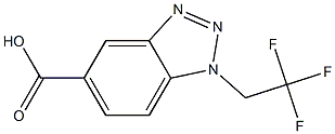 1-(2,2,2-trifluoroethyl)-1H-1,2,3-benzotriazole-5-carboxylic acid Struktur