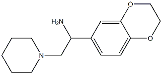 1-(2,3-dihydro-1,4-benzodioxin-6-yl)-2-piperidin-1-ylethanamine Struktur