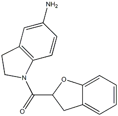 1-(2,3-dihydro-1-benzofuran-2-ylcarbonyl)-2,3-dihydro-1H-indol-5-amine Struktur