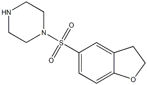 1-(2,3-dihydro-1-benzofuran-5-ylsulfonyl)piperazine Struktur