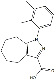 1-(2,3-dimethylphenyl)-1,4,5,6,7,8-hexahydrocyclohepta[c]pyrazole-3-carboxylic acid Struktur