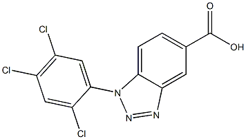 1-(2,4,5-trichlorophenyl)-1H-1,2,3-benzotriazole-5-carboxylic acid Struktur