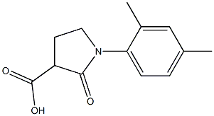 1-(2,4-dimethylphenyl)-2-oxopyrrolidine-3-carboxylic acid Struktur