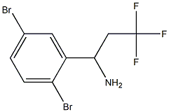 1-(2,5-dibromophenyl)-3,3,3-trifluoropropan-1-amine Struktur