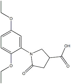 1-(2,5-diethoxyphenyl)-5-oxopyrrolidine-3-carboxylic acid Struktur