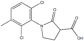 1-(2,6-dichloro-3-methylphenyl)-2-oxopyrrolidine-3-carboxylic acid Struktur