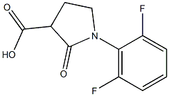 1-(2,6-difluorophenyl)-2-oxopyrrolidine-3-carboxylic acid Struktur