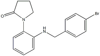 1-(2-{[(4-bromophenyl)methyl]amino}phenyl)pyrrolidin-2-one Struktur