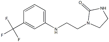 1-(2-{[3-(trifluoromethyl)phenyl]amino}ethyl)imidazolidin-2-one Struktur