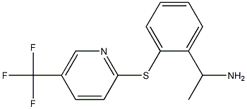 1-(2-{[5-(trifluoromethyl)pyridin-2-yl]sulfanyl}phenyl)ethan-1-amine Struktur