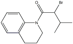 1-(2-bromo-3-methylbutanoyl)-1,2,3,4-tetrahydroquinoline Struktur