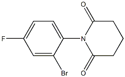 1-(2-bromo-4-fluorophenyl)piperidine-2,6-dione Struktur