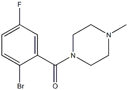 1-(2-bromo-5-fluorobenzoyl)-4-methylpiperazine Struktur