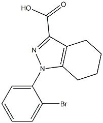 1-(2-bromophenyl)-4,5,6,7-tetrahydro-1H-indazole-3-carboxylic acid Struktur