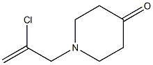 1-(2-chloroprop-2-enyl)piperidin-4-one Struktur