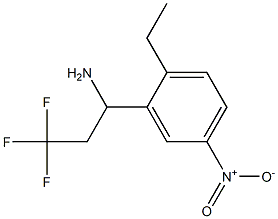 1-(2-ethyl-5-nitrophenyl)-3,3,3-trifluoropropan-1-amine Struktur