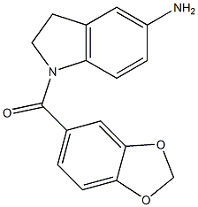 1-(2H-1,3-benzodioxol-5-ylcarbonyl)-2,3-dihydro-1H-indol-5-amine Struktur