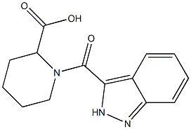 1-(2H-indazol-3-ylcarbonyl)piperidine-2-carboxylic acid Struktur