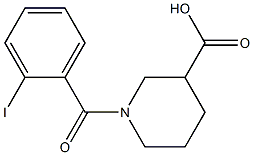 1-(2-iodobenzoyl)piperidine-3-carboxylic acid Struktur