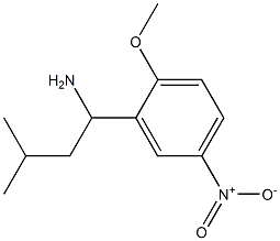 1-(2-methoxy-5-nitrophenyl)-3-methylbutan-1-amine Struktur