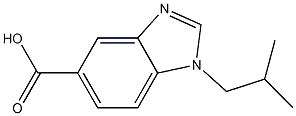 1-(2-methylpropyl)-1H-1,3-benzodiazole-5-carboxylic acid Struktur