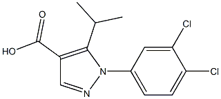 1-(3,4-dichlorophenyl)-5-(propan-2-yl)-1H-pyrazole-4-carboxylic acid Struktur