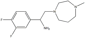 1-(3,4-difluorophenyl)-2-(4-methyl-1,4-diazepan-1-yl)ethan-1-amine Struktur