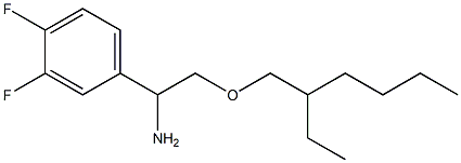 1-(3,4-difluorophenyl)-2-[(2-ethylhexyl)oxy]ethan-1-amine Struktur