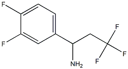 1-(3,4-difluorophenyl)-3,3,3-trifluoropropan-1-amine Struktur