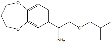 1-(3,4-dihydro-2H-1,5-benzodioxepin-7-yl)-2-(2-methylpropoxy)ethan-1-amine Struktur