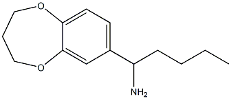 1-(3,4-dihydro-2H-1,5-benzodioxepin-7-yl)pentan-1-amine Struktur