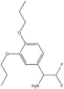 1-(3,4-dipropoxyphenyl)-2,2-difluoroethan-1-amine Struktur