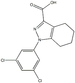 1-(3,5-dichlorophenyl)-4,5,6,7-tetrahydro-1H-indazole-3-carboxylic acid Struktur