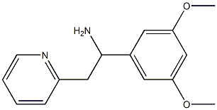 1-(3,5-dimethoxyphenyl)-2-(pyridin-2-yl)ethan-1-amine Struktur