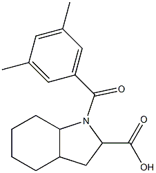 1-(3,5-dimethylbenzoyl)octahydro-1H-indole-2-carboxylic acid Struktur