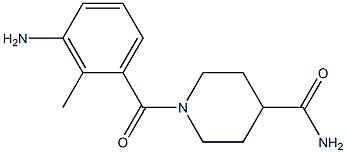 1-(3-amino-2-methylbenzoyl)piperidine-4-carboxamide Struktur