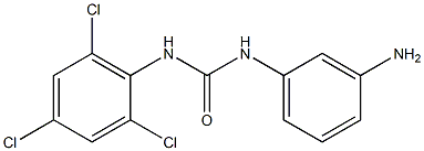 1-(3-aminophenyl)-3-(2,4,6-trichlorophenyl)urea Struktur