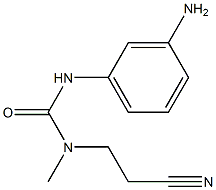 1-(3-aminophenyl)-3-(2-cyanoethyl)-3-methylurea Struktur