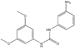 1-(3-aminophenyl)-3-(3,5-dimethoxyphenyl)urea Struktur