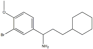 1-(3-bromo-4-methoxyphenyl)-3-cyclohexylpropan-1-amine Struktur