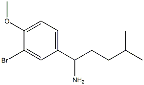 1-(3-bromo-4-methoxyphenyl)-4-methylpentan-1-amine Struktur